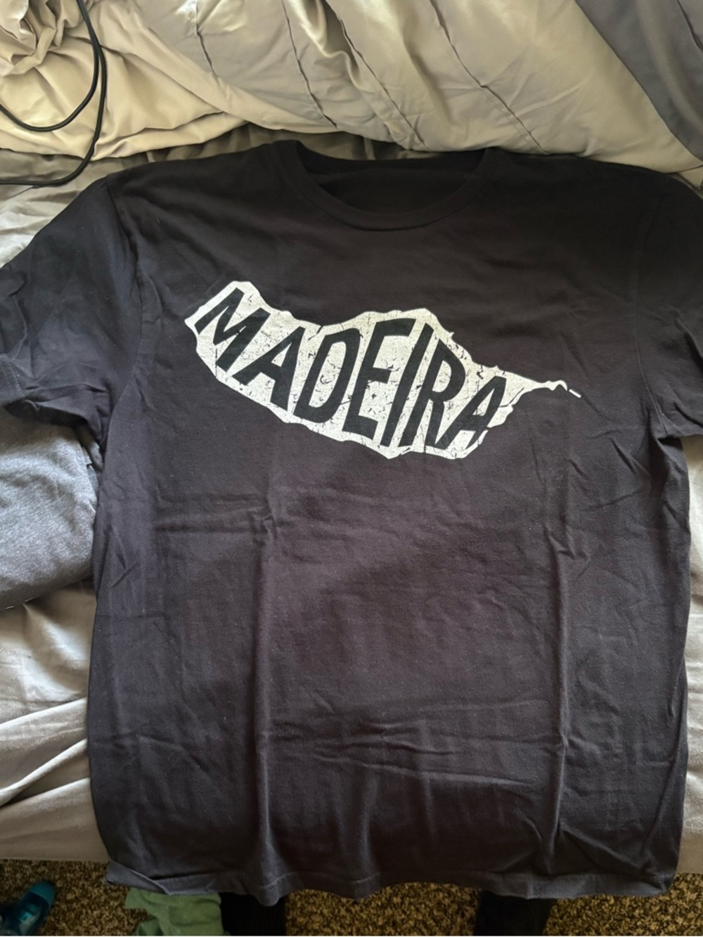Madeira Graphic Tee - Black Men's Crew Neck Shirt